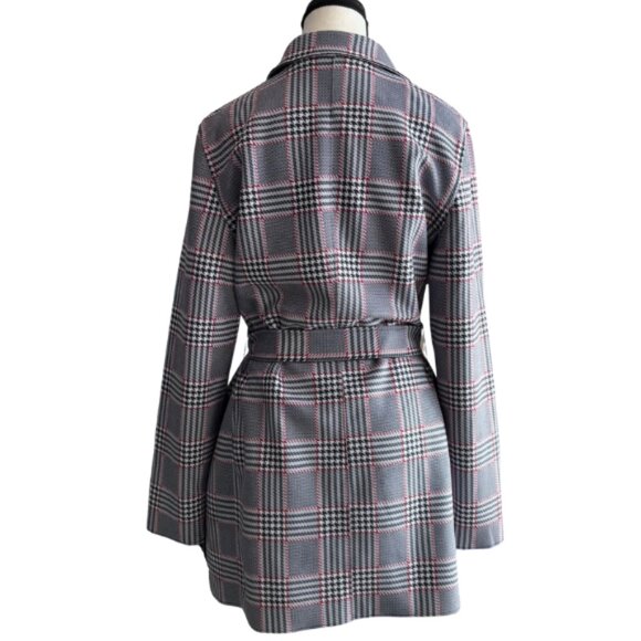 FAUX SUEDE PANT SUIT - BELTED JACKET-COAT AND PANTS - Picture 8 of 12